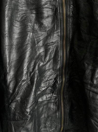 Giacca in Vera Pelle Nera Elegante y2k - Shoplifts