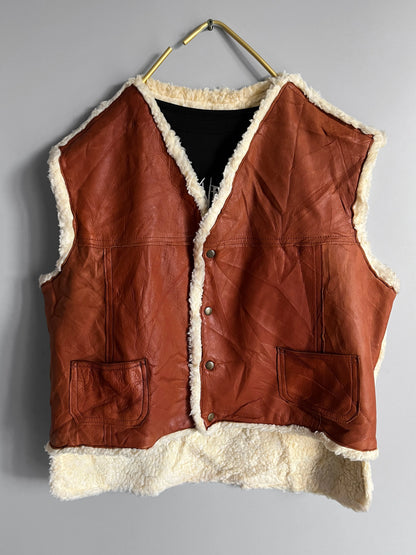 Gilet in pelliccia di bufalo finta - Giacca vintage - Shoplifts