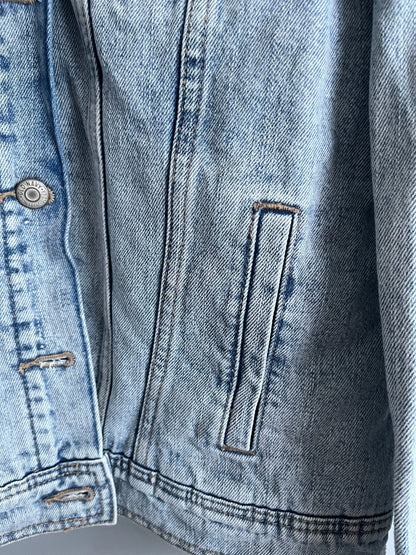 Giacca da Biker in Denim Vintage Buffalo per Donne - Shoplifts