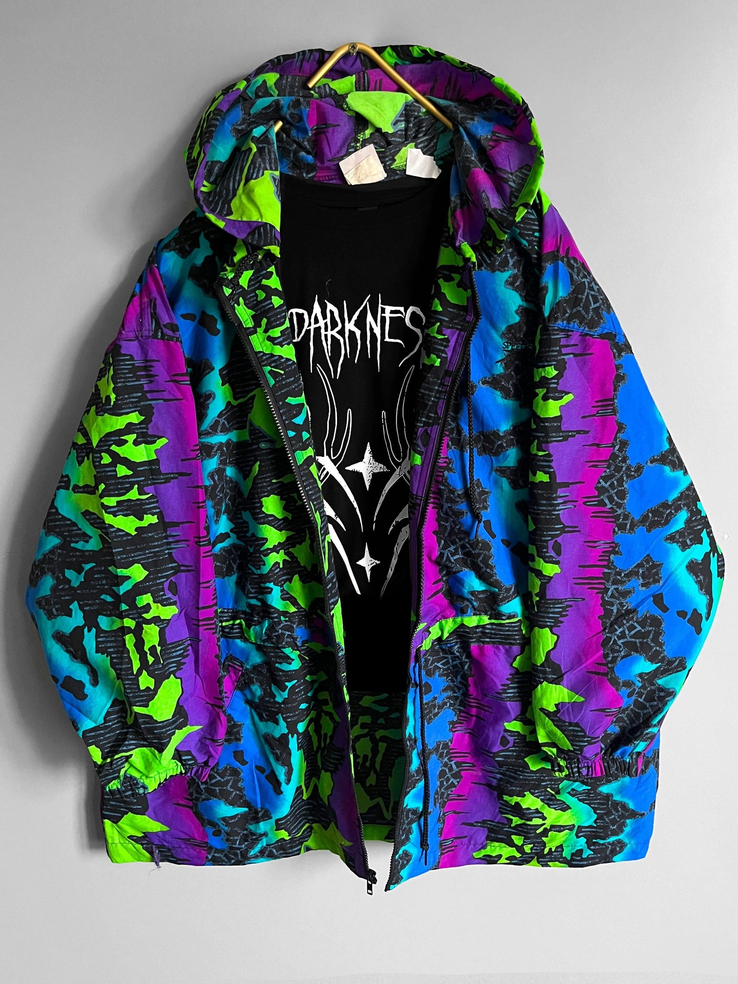 track jacket neon multicolor mens y2k - shoplifts