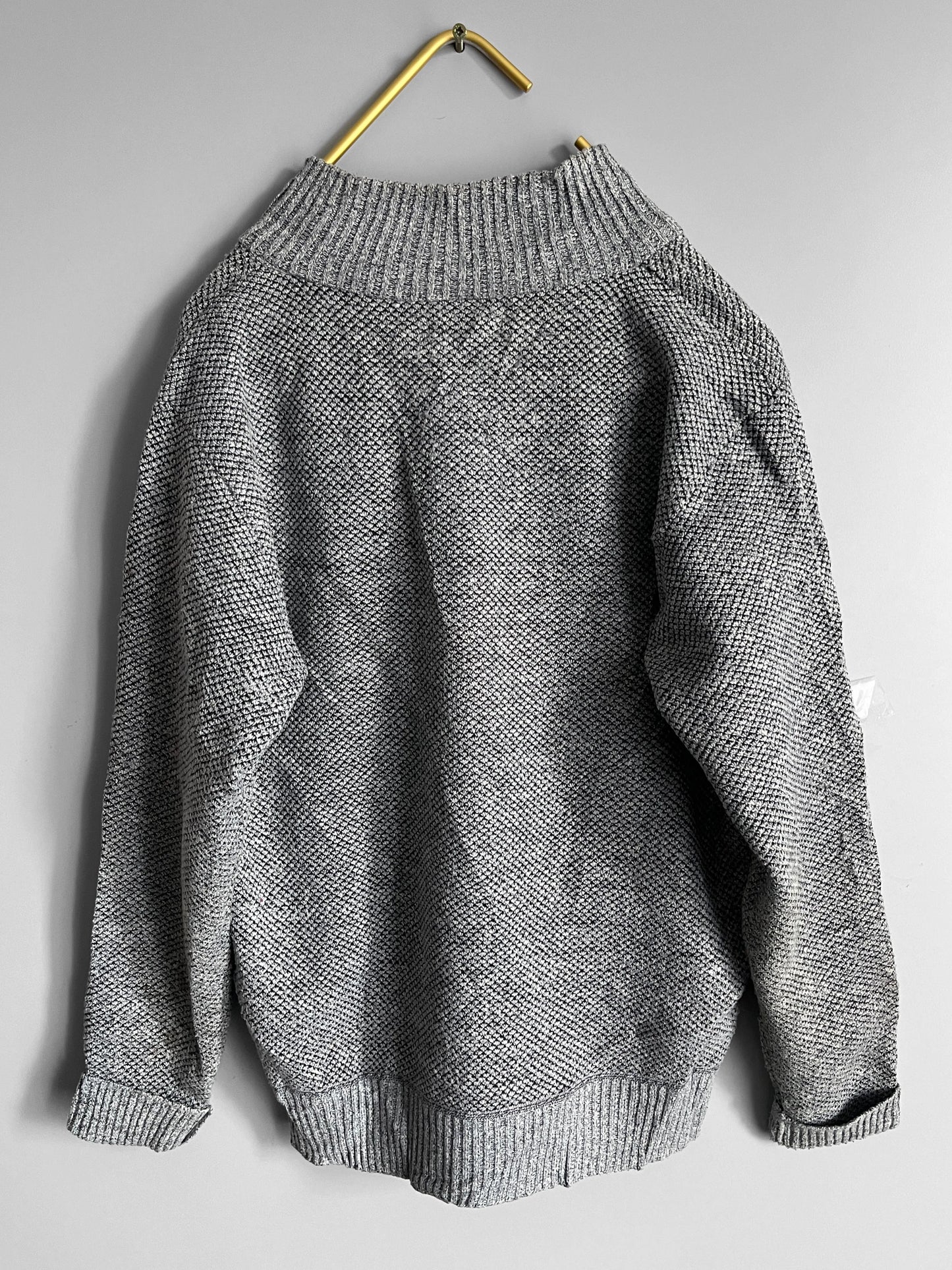 mens knit sweater full zipper turtleneck alternative jacket - shoplifts