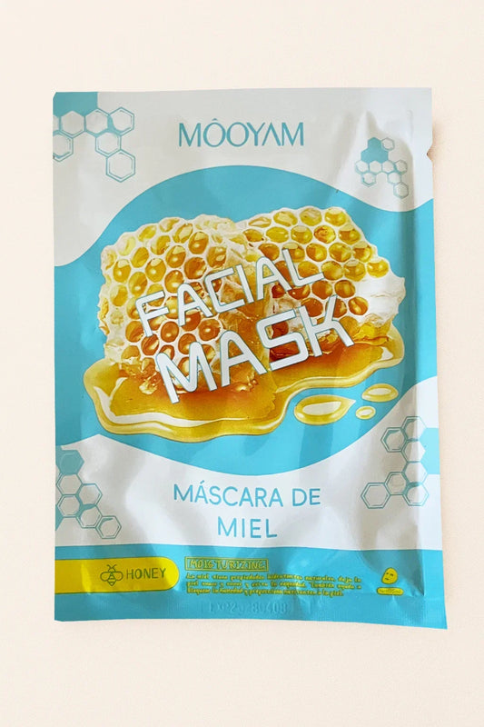 MooYam Honey Facial Mask packaging on a beige background