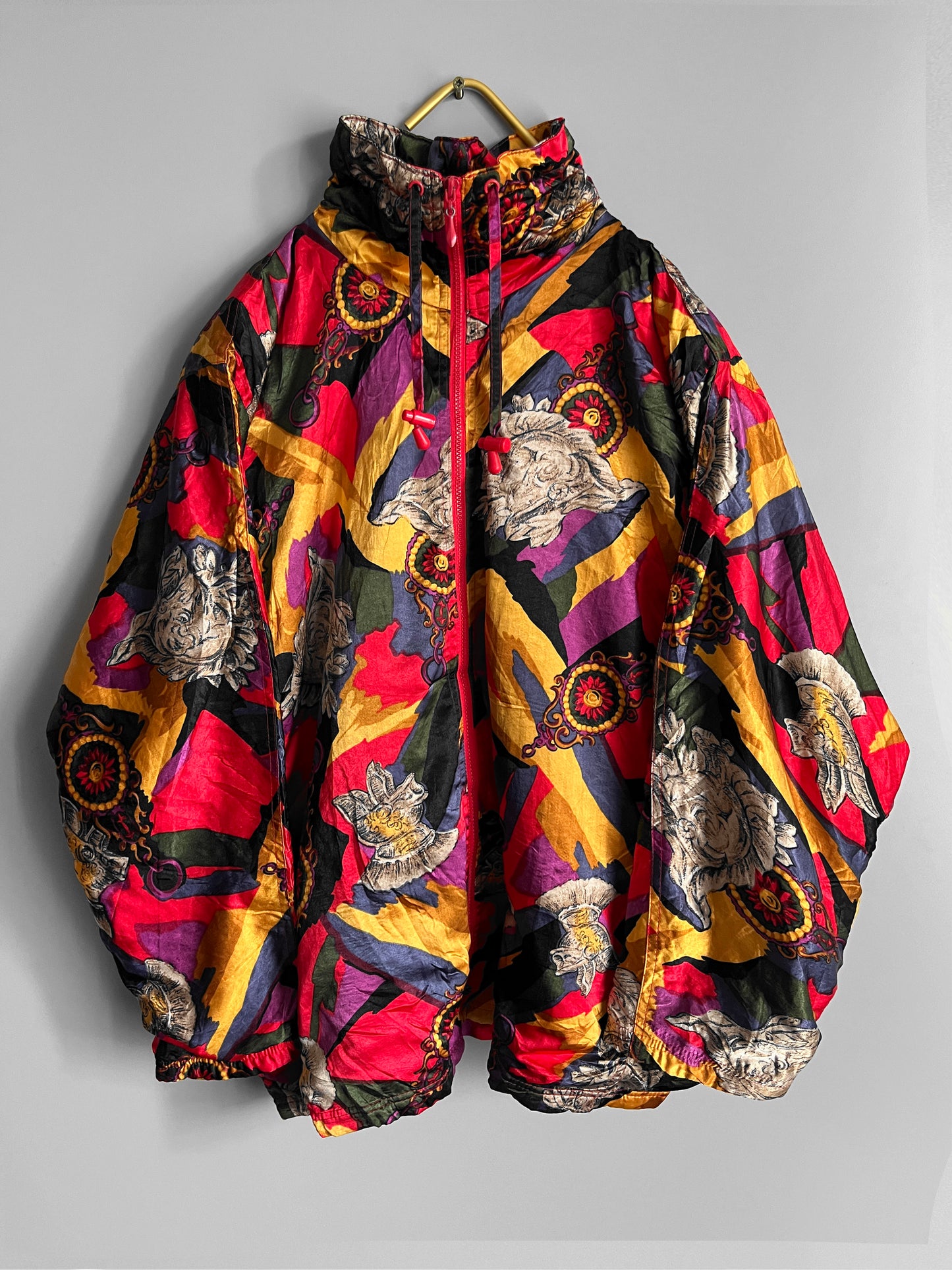 men vintage windbreaker crazy pattern y2k - shoplifts