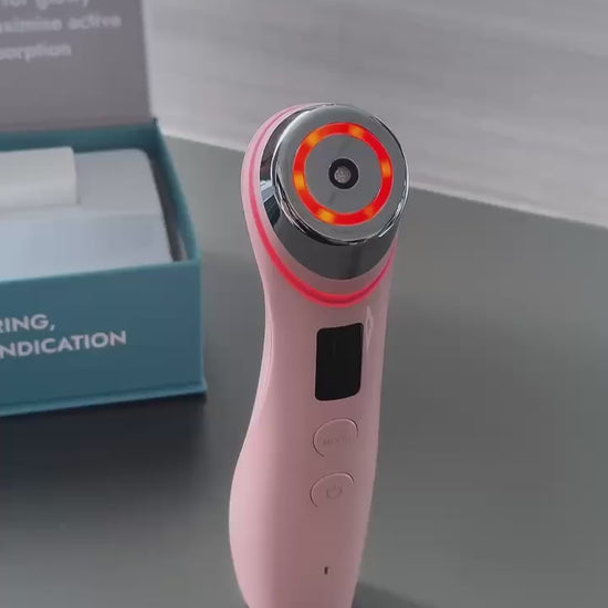 Dispositivo di bellezza per il ringiovanimento della pelle a LED e microcorrente