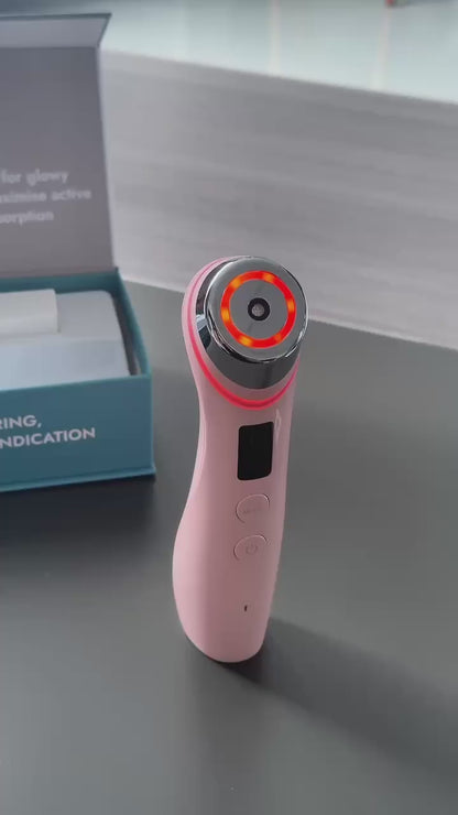 Dispositivo di bellezza per il ringiovanimento della pelle a LED e microcorrente