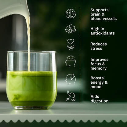 Matcha Biológico com Baunilha/Chocolate/Morango 100g x3 - Grau Cerimonial do Japão, 100% Natural