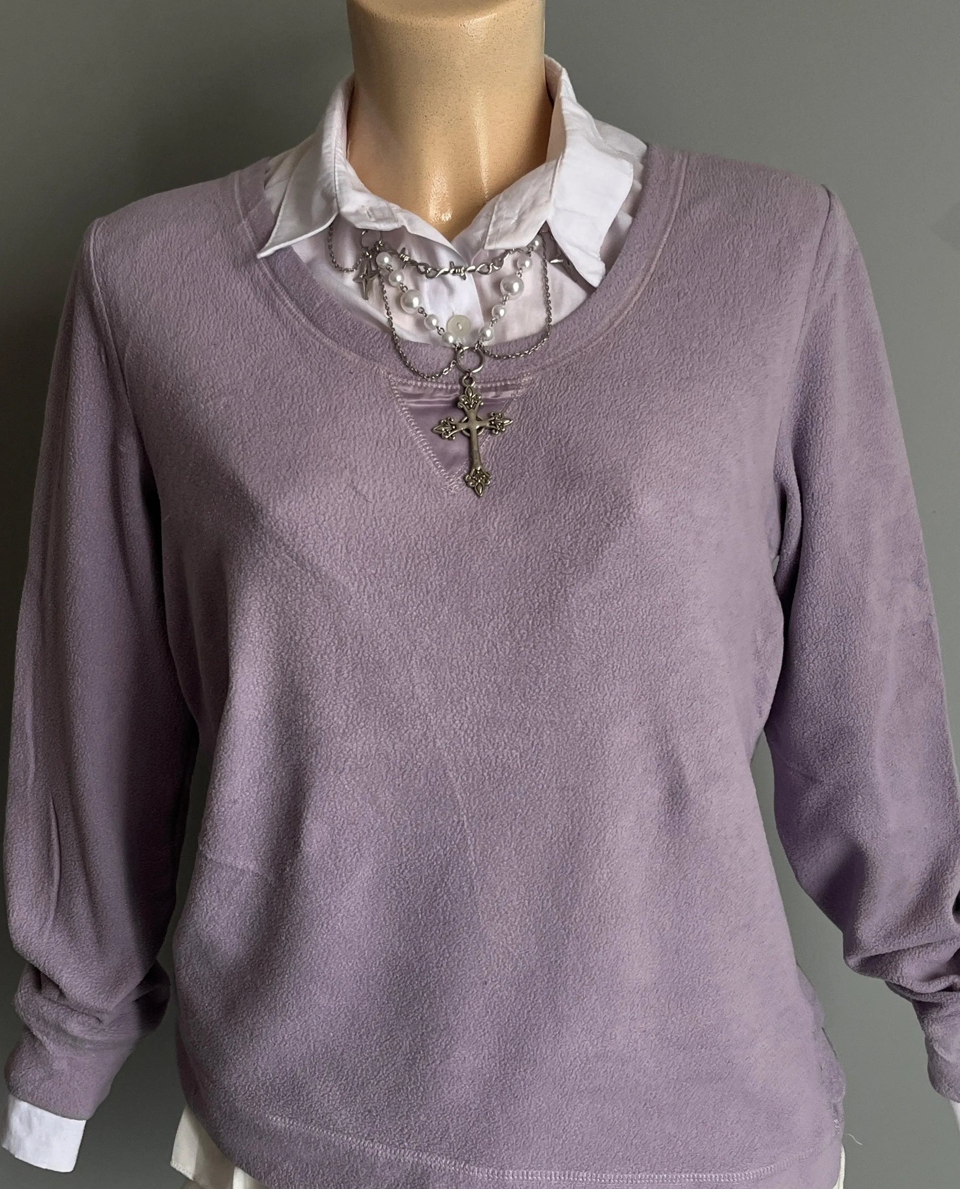 Pullover In Maglia Vintage Retro Autunnale Con Collo A Giro Long Sleeve - Shoplifts
